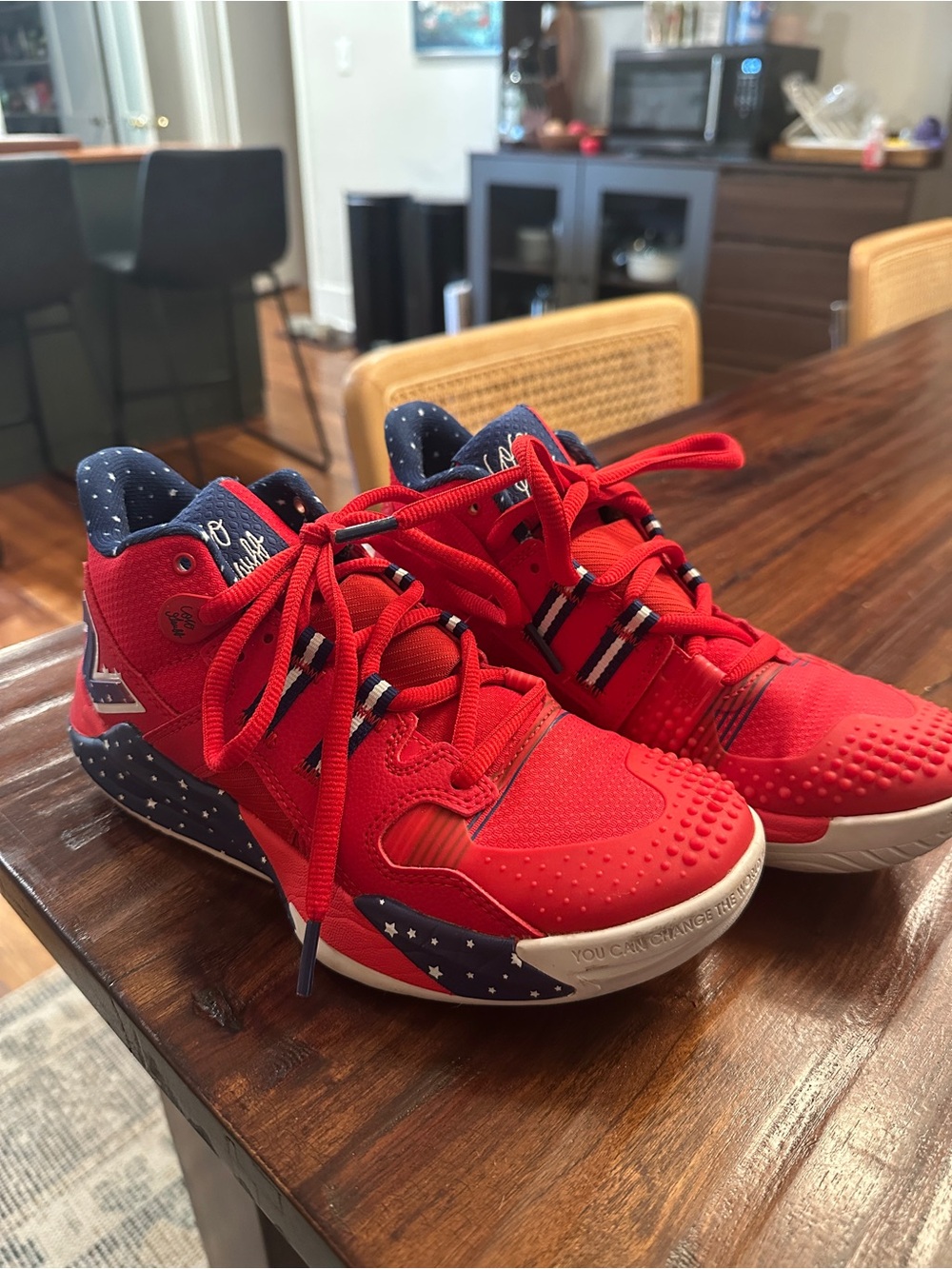 New Balance Court Shoes with Navy Accent